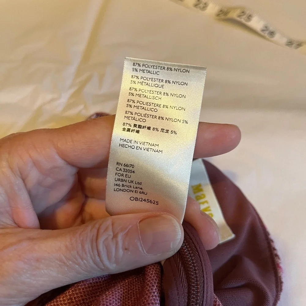 NWT Anthropologie size 10 Maria Pink and Brown Paisley Flare Pants - Picture 9 of 12